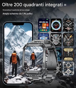 Smartwatch 1,96 pollici, 100+ sportive - Sigillato