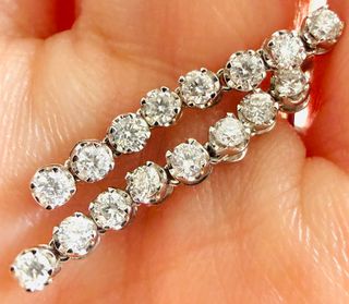 Pendientes Oro 18K Diamantes Naturales 0.50 Ct