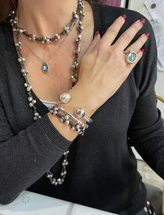 Collar Uno de 50 Plata y Marrón