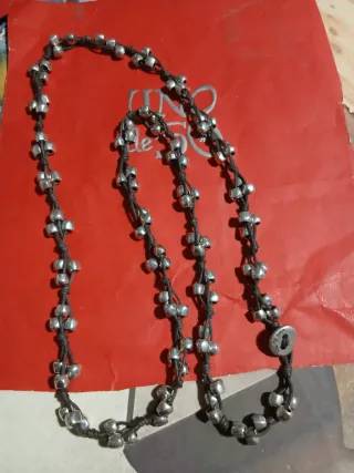 Collar Uno de 50 Plata y Marrón