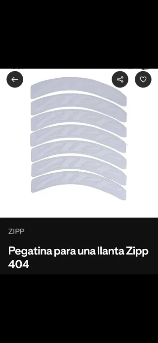 Pegatinas Zipp 404 llanta blanca