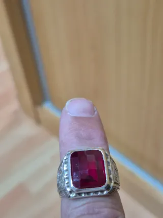 Anillo Sello y Cadena Cubana de Plata