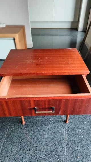 Mesita Noche Vintage Pequeña Madera