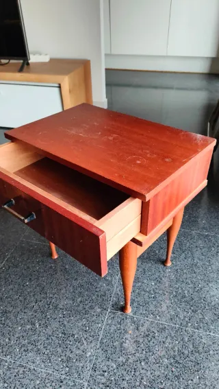 Mesita Noche Vintage Pequeña Madera