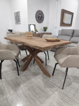 NUEVA MESA MADERA MACIZA RÚSTICA!!  4 MEDIDAS!!