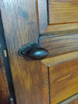 Puertas madera castaño rústicas