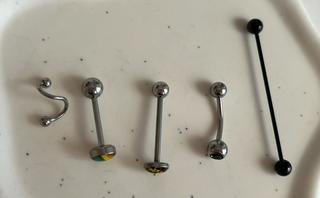 Pack conjunto 5 piercings acero inoxidable