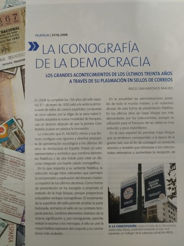 Los Sellos, Billetes e Iconos de la Democracia