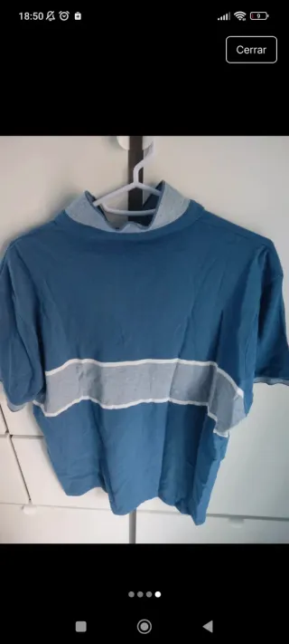 Polo Pedro del Hierro azul y gris