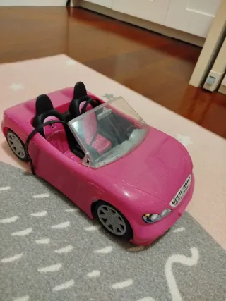 Coche rosa Barbie descapotable
