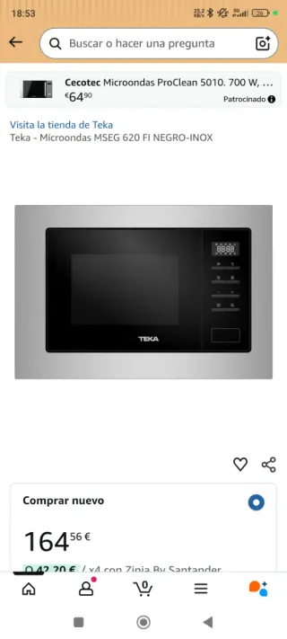 Microondas Teka MSEG 620 BK SS