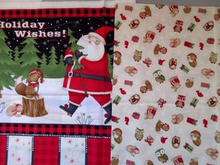 2 Tessuti Debbie Mumm Calendario Santa and Friends