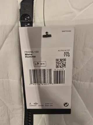 Chaleco Nike Jordan Blanco Talla XXL Nuevo