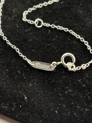 Tiffany & Co. Collana Doppio Heart Tag Blu