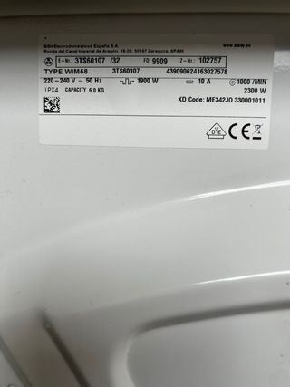 Lavadora Balay Blanca