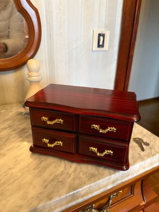 2 Joyeros de madera con espejo y cajones