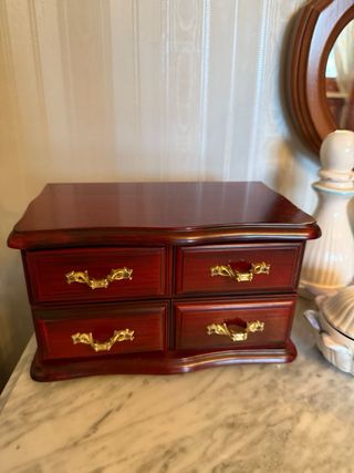 2 Joyeros de madera con espejo y cajones