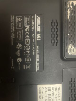 Portátil Asus A6000 Series