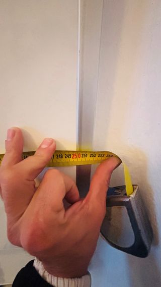 Pizarra de cristal y metal 2,5 x 1