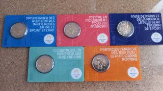 Francia coincards diferentes años