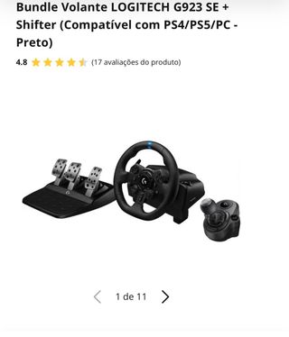 Volante Logitech G923 SE + Shifter (ps5/ps4/Pc)