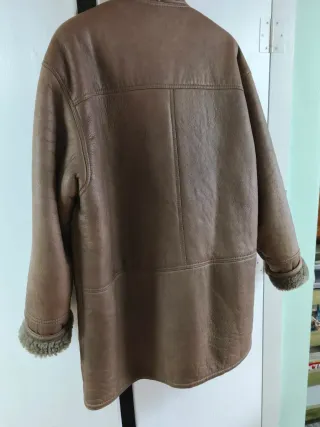 Giaccone vintage pelle e montone anni '80