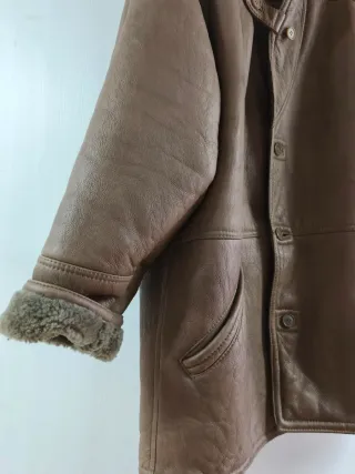 Giaccone vintage pelle e montone anni '80