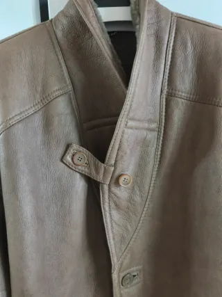 Giaccone vintage pelle e montone anni '80