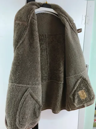 Giaccone vintage pelle e montone anni '80