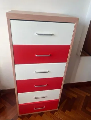 Cama juvenil con cajones y cama nido