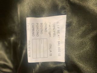 Chaqueta de cuero verde oliva