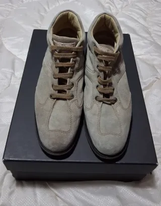 Scarpe Hogan uomo scamosciate beige