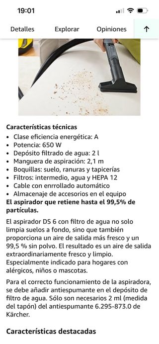 Aspirador Karcher DS 5800 Waterfilter