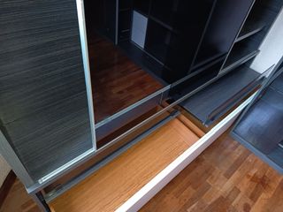 Armario salón moderno cristal y madera