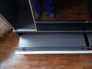 Armario salón moderno cristal y madera