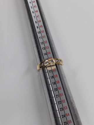 Anillo Oro 18K con circonitas