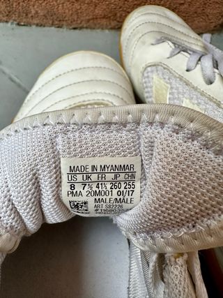 Botas Fútbol Sala Adidas Blancas