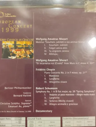 DVDs Conciertos Clásicos TDK (4 unidades)