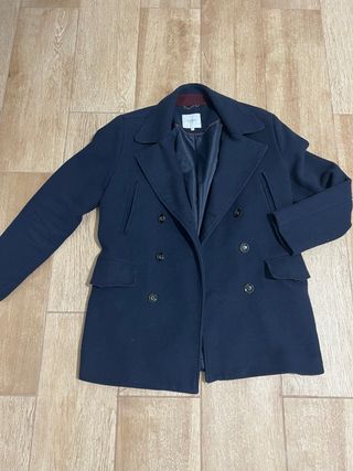 Abrigo de paño azul hombre