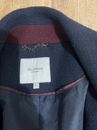 Abrigo de paño azul hombre