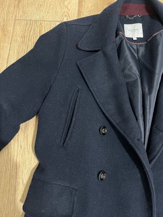 Abrigo de paño azul hombre