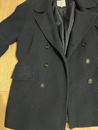 Abrigo de paño azul hombre