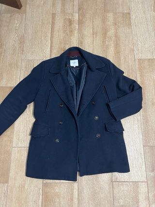 Abrigo de paño azul hombre