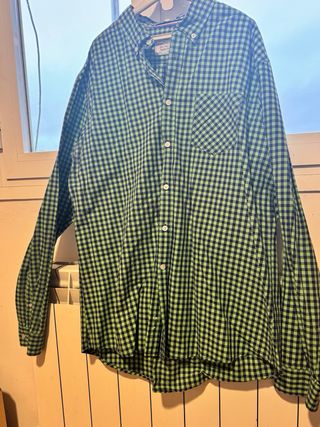 Camisa Sfera cuadros verde y azul