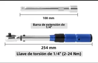 Llave dinamométrica con puntas