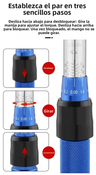 Llave dinamométrica con puntas