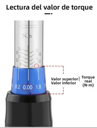 Llave dinamométrica con puntas