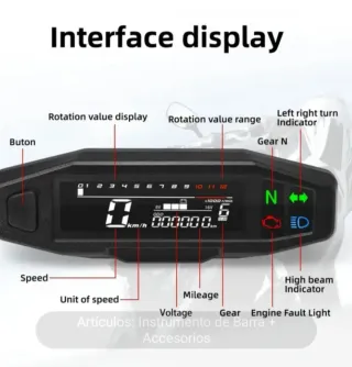 Panel de instrumentos universal para moto