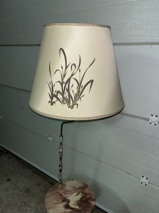 Lámpara de pie Vintage con mesa