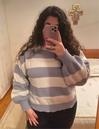 Jersey rayas azul y blanco